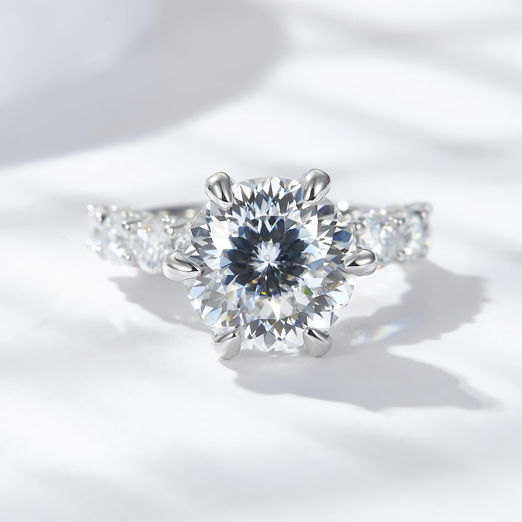 5 Karat Fireworks Cut Full Moissanite Luxury Ring