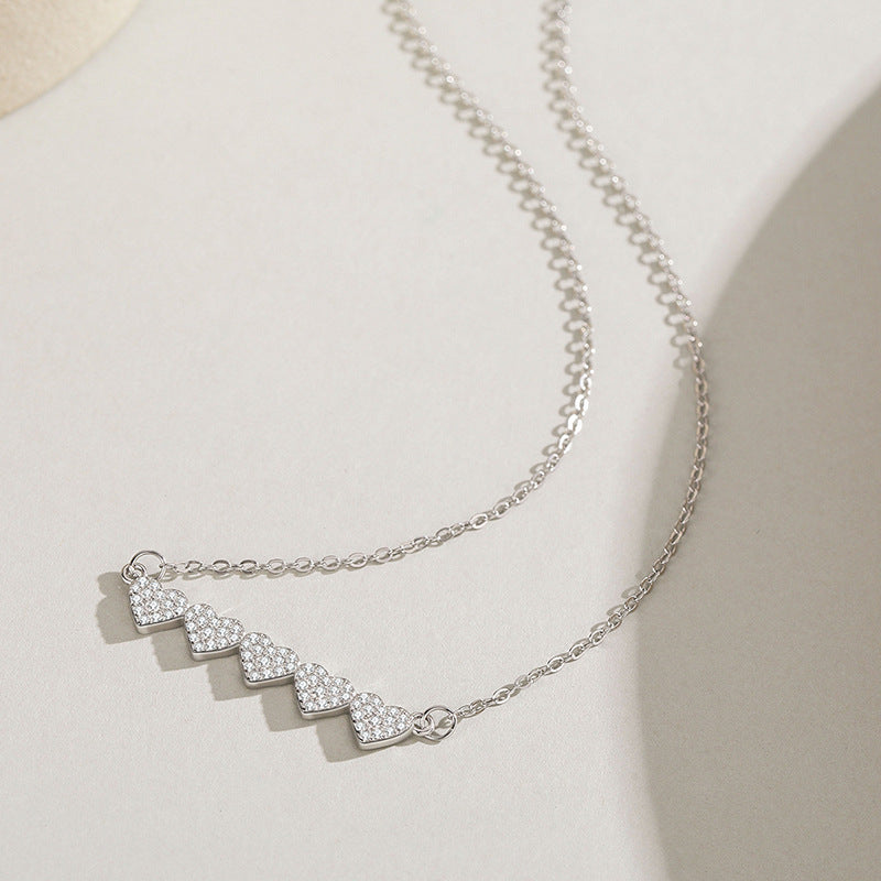 925 Sterling Silver Heart Pendant Necklace