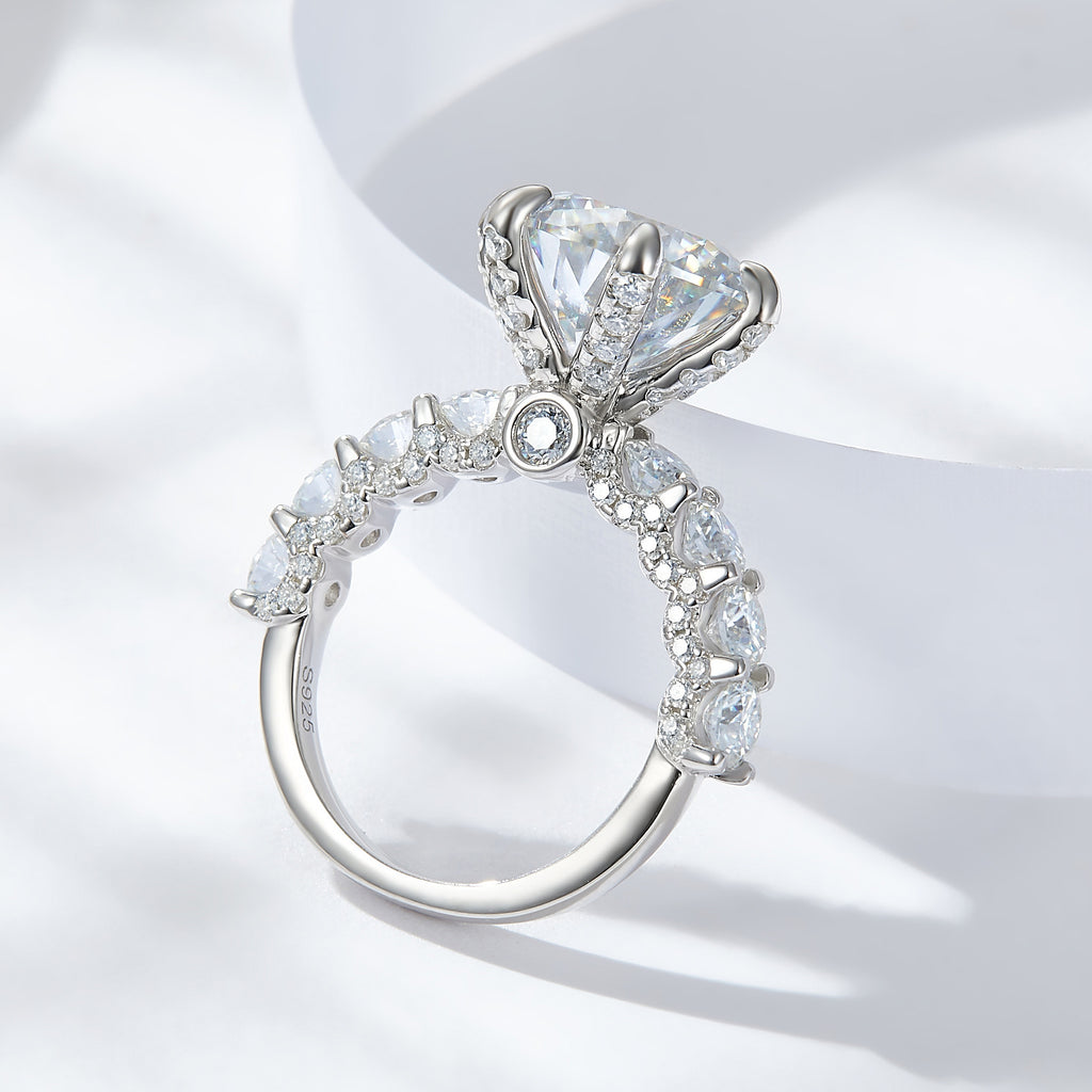 5 Karat Fireworks Cut Full Moissanite Luxury Ring